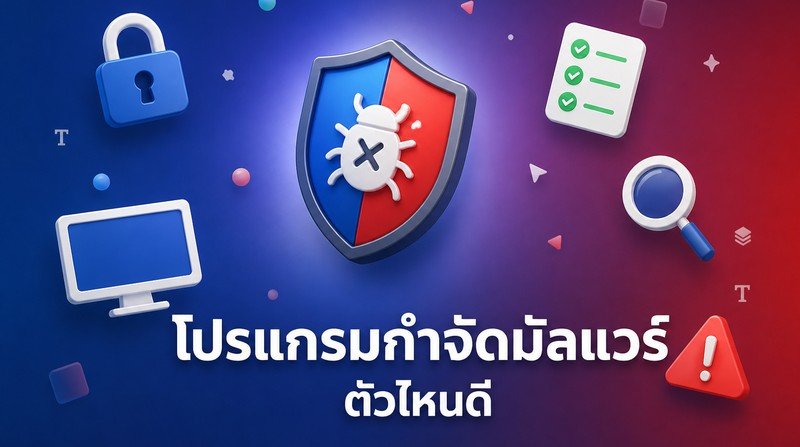 โปรแกรมกําจัดมัลแวร์ ที่ดีที่สุด